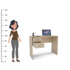 Mesa Tupã  2 Gavetas Legno Salinas