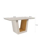 Mesa Viena 160x90cm Tampo Mdf E Vidro Com 6 Cadeiras Monaco O