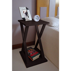 Mesa "X" Lateral de Apoio ou Mesa de Cabeceira Preto Laca