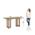 Mesa Yara Para 6 Lugares Tampo De 160cm Canto Arredondado Com