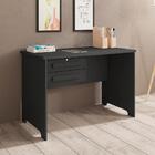 Mesa York Com 2 Gavetas Preto Fosco