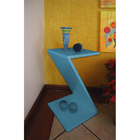 Mesa "Z" Lateral de Apoio ou Mesa de Cabeceira Azul Laca