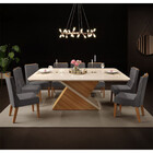 Mesa Zafira 8 Cadeiras Jade Dj Móveis