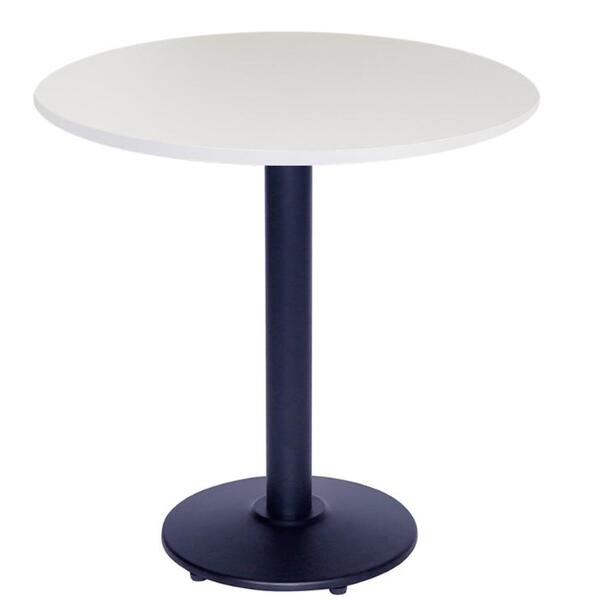 Mesa Zeta 77,50 Cm (altura) Com Tampo Em Mdp Redonda 70 Cm Br