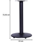 Mesa Zeta 77,50 Cm (altura) Com Tampo Em Mdp Redonda 80 Cm Pr