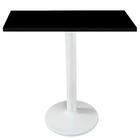 Mesa Zeta Ferro Branco 75 Cm (alt) Disco Redondo Tampo Mdp Qu
