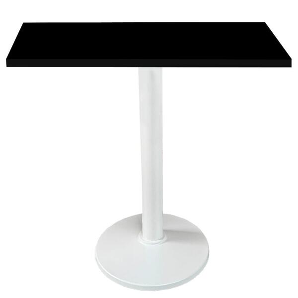 Mesa Zeta Ferro Branco 75 Cm (alt) Disco Redondo Tampo Mdp Qu