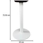 Mesa Zeta Ferro Branco 75 Cm (alt) Disco Redondo Tampo Mdp Qu