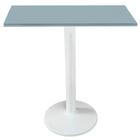 Mesa Zeta Ferro Branco 75 Cm (alt) Disco Redondo Tampo Mdp Qu
