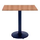 Mesa Zeta Ferro Preto 75 Cm (alt) Disco Redondo Tampo Mdp Qua