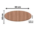 Mesa Zeta Ferro Preto 75 Cm (alt) Disco Redondo Tampo Mdp Red