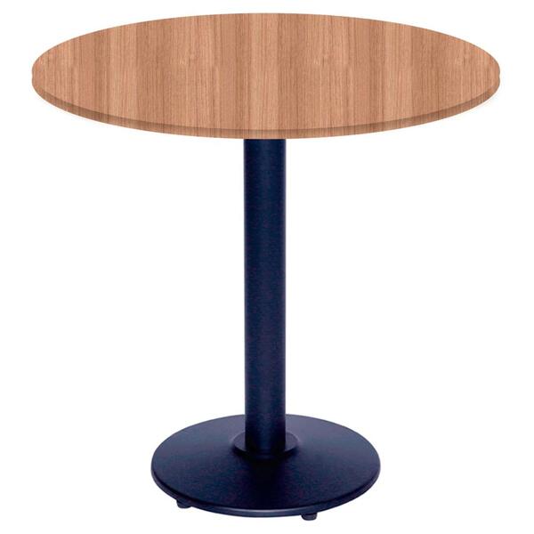 Mesa Zeta Ferro Preto 75 Cm (alt) Disco Redondo Tampo Mdp Red