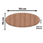 Mesa Zeta Ferro Preto 75 Cm (alt) Disco Redondo Tampo Mdp Red