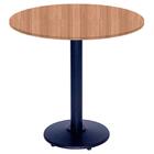 Mesa Zeta Ferro Preto 75 Cm (alt) Disco Redondo Tampo Mdp Red