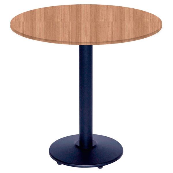 Mesa Zeta Ferro Preto 75 Cm (alt) Disco Redondo Tampo Mdp Red