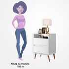 Mesas De Cabeceira 2 Gavetas Lotus Branco