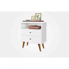 Mesas De Cabeceira 2 Gavetas Status Off White