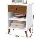 Mesas De Cabeceira Pequenas 2 Unidades Branco Castanho Paris