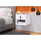 Mesas De Cabeceira Suspensa 1 Gaveta Julia Branco