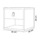 Mesas De Cabeceira Suspensa 1 Gaveta Julia Branco