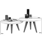 Mesas De Centro Luma Decorativa Para Sala Com Pés Palito - JM