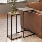 Mesas Laterais Industrial Platinum Decor