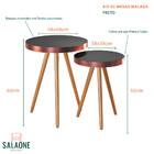 Mesas Malanga Cor Preto - Speciale Home