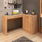 Mesas Para Computador Com 2 Gavetas Dubai-fellicci - Carvalho