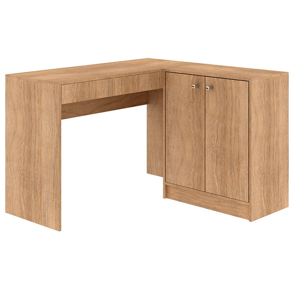 Mesas Para Computador Com 2 Gavetas Dubai-fellicci - Carvalho