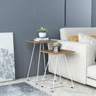 Mesinha Baixa Ine Lateral Canto Sofá Cama Pés Metalicos - Bra