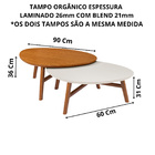 Mesinha Centro Organica Manaus Base Madeira De Sala Kit C/ 2