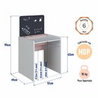 Mesinha Com Lousa Com Cadeira Le Petit Branco Com Rosa