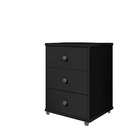 Mesinha De  Cabeceira Preta Bond C/ Pés De Silicone