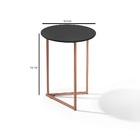 Mesinha De Apoio Redonda Pé De Ferro Cobre Estilo Industrial