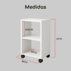 Mesinha De Cabeceira Canto Lateral C/Rodas Sala Quarto 60cm B