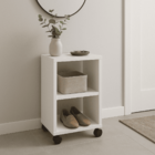 Mesinha De Cabeceira Canto Lateral C/Rodas Sala Quarto 60cm B