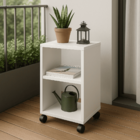 Mesinha De Cabeceira Canto Lateral C/Rodas Sala Quarto 60cm B