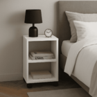 Mesinha De Cabeceira Canto Lateral C/Rodas Sala Quarto 60cm B