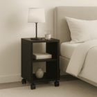 Mesinha De Cabeceira Canto Lateral C/Rodas Sala Quarto 60cm P