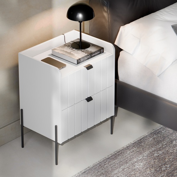 Mesinha De Cabeceira Para Quarto 60cm De Altura Mdf Moriah 45