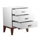 Mesinha De Cabeceira Retro Jatobá 3 Gaveta Branco