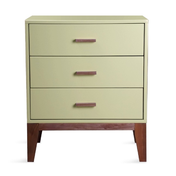 Mesinha De Cabeceira Retro Jatobá 3 Gavetas Bege