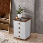 Mesinha De Cabeceira Rossi C/ Vidro E Gaveta Porta Maquiagem