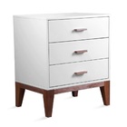 Mesinha De Cabeceira Vintage Jatobá 3 Gaveta Branco