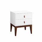 Mesinha De Cabeceira Vintage Nature 2 Gavetas Branco