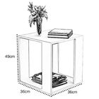 Mesinha De Canto Lateral Branca Retangular Gênova 100% Mdf -