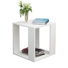 Mesinha De Canto Lateral Branca Retangular Gênova 100% Mdf -