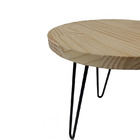 Mesinha De Canto - Madeira Pinus E Hairpin Legs De Ferro