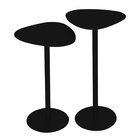 Mesinha De Canto Metal Apoio Sofá Wing Alta Design Preto