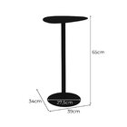 Mesinha De Canto Metal Apoio Sofá Wing Alta Design Preto